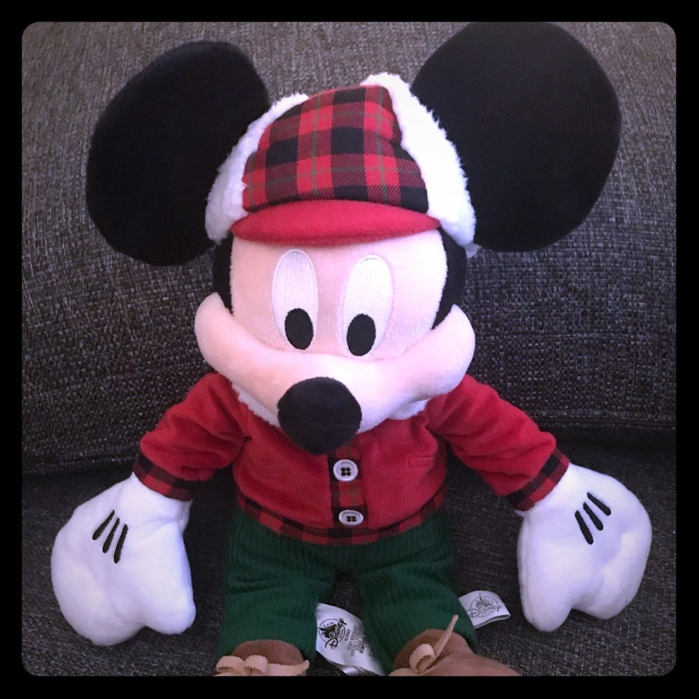 Plush Christmas Lumberjack Mickey Mouse
